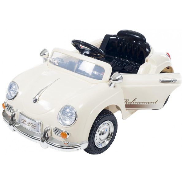 ectqyrei1c310b_0 jpg - Carro Elétrico Infantil a Bateria com Controle Remoto e Som para Crianças de 3 a 6 Anos, 6V, Lil Rider Esportivo Clássico, Creme