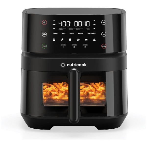 ectqyt4tftpc0b_0 jpg - Air Fryer 5.6L com 12 Funções Predefinidas, Cesto Antiaderente, Silencioso e Fácil de Limpar, 110V 1500W, Nutricook, Preta