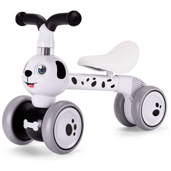 ectqyv3rlfr70b_0 jpg - Bicicleta sem Pedal Infantil Dálmata com 4 Rodas para Crianças de 1 a 4 Anos, YGJT, Branco