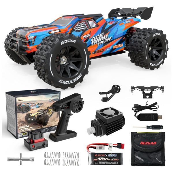 ectqyzf9rdgc0b_0 jpg - Carro RC Off Road Escala 1 14, de Alta Velocidade 55 KM H, Motor sem Escova, para Adultos e Adolescentes, BEZGAR.