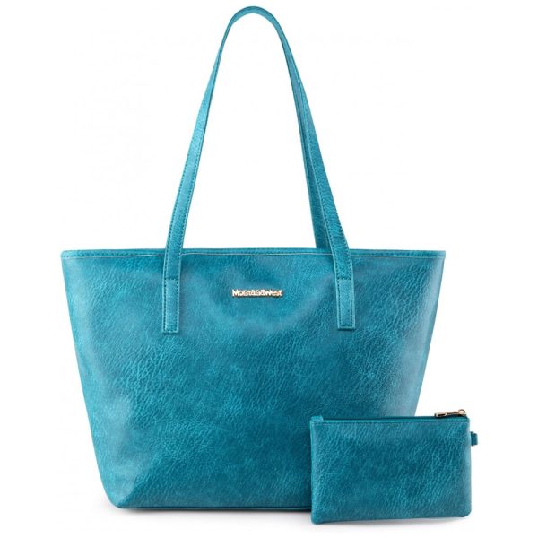 ectqz6fbxgk90b_0 jpg - Bolsa de Ombro Feminina em Couro Sintético com Carteira, Montana, Azul Turquesa