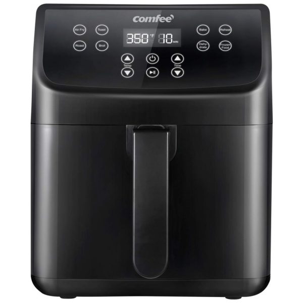 ectqzhlrjdc80b_0 jpg - Fritadeira Elétrica AirFryer 5.5L com Painel Digital e Cesto Antiaderente, , , 110v, COMFEE CFY55T6ABB, Preto