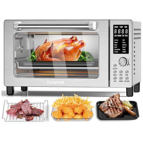 ectqzrjh8n7d0b_0 jpg - Forno Elétrico de Bancada 12 em 1, 19L com Tecnologia Quicker Even Crisp e Função Air Fryer, 110V 1800W, Nuwave, Prata