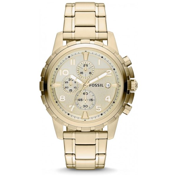 ectq00xdz2h00b_0 jpg - Relógio Masculino de Quartzo com Cronógrafo de Aço Inoxidável, FOSSIL FS4867, Dourado