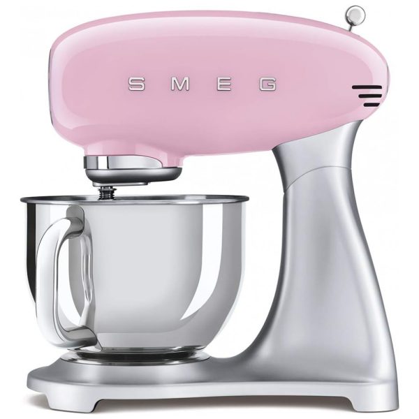 ectq13q1nnr70b_0 jpg - Batedeira Retro dos anos 50 com 10 Velocidades, Capacidade 4,8L, 600W, 110v, SMEG SMF02, Rosa