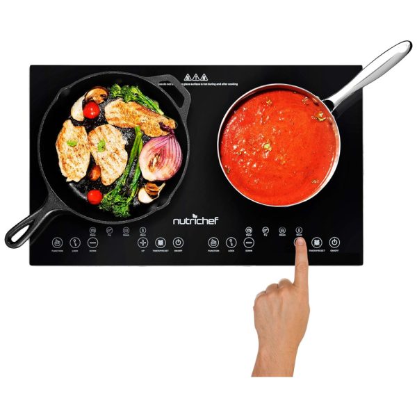 ectq2y9963570b_0 jpg - Cooktop Fogão de Indução Dupla Portátil de 120V Portátil Digital 1800 Watt, NUTRICHEF PKSTIND48, Preto