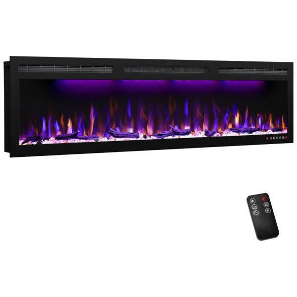 ectq37h79yy70b_0 jpg - Lareira Elétrica de Embutir A45x152L com Controle Remoto e Digital, Luz LED, Chama Ajustável 1500W, 110v, MYSTFLAME, Preto