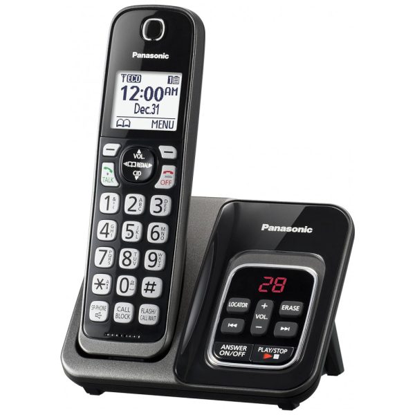 ectq3ch49x170b_0-2 jpg - Telefone sem Fio 1 Handset Metálico, PANASONIC KX TGD530M, Preto