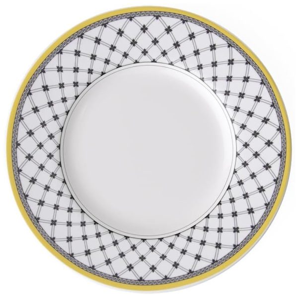 ectq4558c0000b_0 jpg - Prato para Aperitivo 15 cm, Elegância e Praticidade em Sua Mesa com Formato Redondo e Material de Porcelana Premium, Villeroy Boch, Branco, Cinza e Amarelo