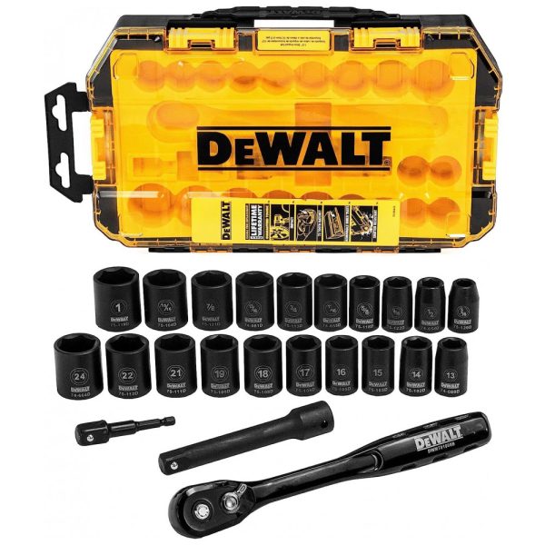 ectq4m9xsfi10b_0 jpg - Conjunto de Soquetes de Impacto, 23 Peças, DEWALT DWMT74739, Amarelo