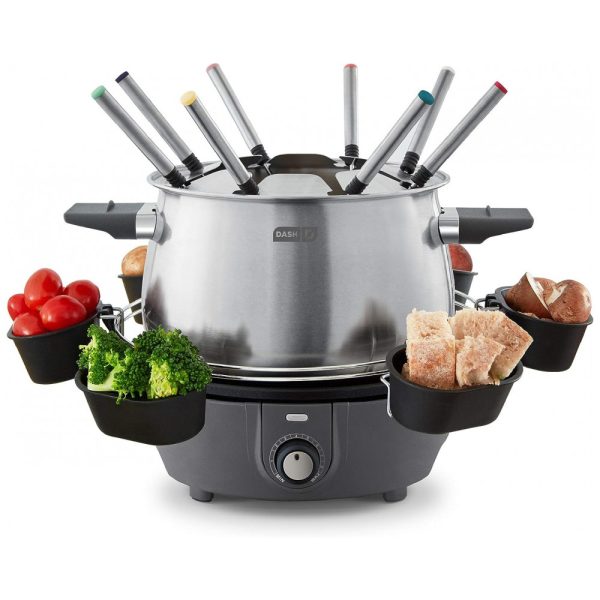 ectq511jy4190b_0 jpg - Panela de Fondue Elétrica, Capacidade 2.8L, 8 Garfos, Aço Inoxidável, 110v, DASH DFM250GBGY04, Prateado