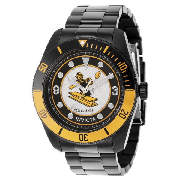 ectq51963_gz_vni_0-1 jpg - Relgio Masculino NFL Pittsburgh Steelers 47mm Preto, por Invicta um acessrio de estilo para torcedores apaixonados.