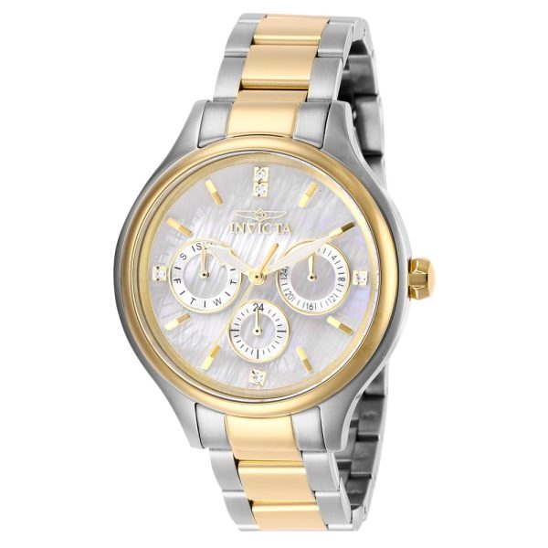 ectq55682_vni_0 jpg - Relógio Feminino Angel com Mostrador Madrepérola, Invicta 28655, Prata e Dourado