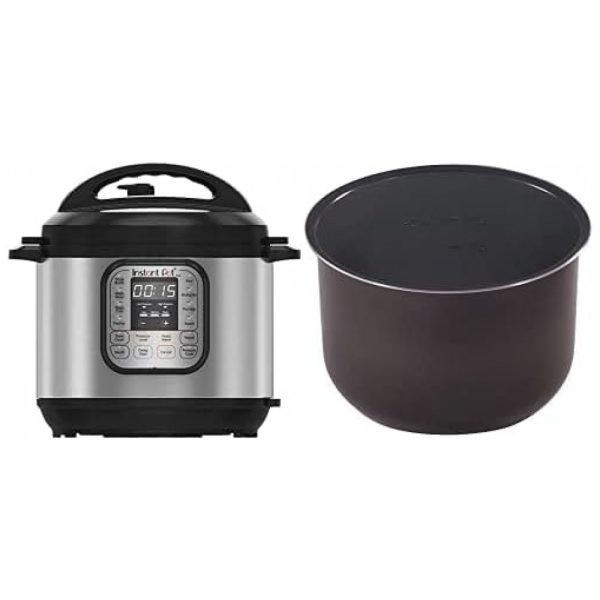 ectq61jp13f80b_0 jpg - Panela de Pressão Elétrica 6 Litros 7 em 1 com Panela Interna Extra, 110V, Instant Pot Duo, Prata