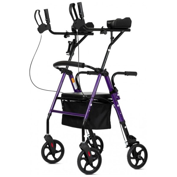 ectq67trncd90b_0 jpg - Andador para Adultos e Idosos de até 226 kg Encosto Acolchoado e Freios, ELENKER, Roxo