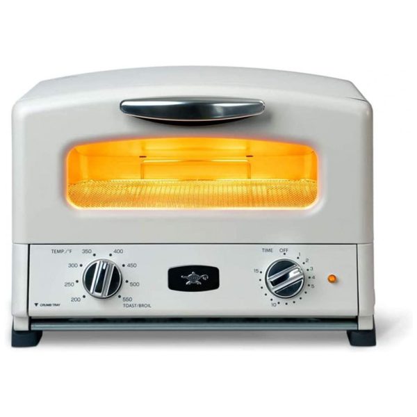 ectq6v3jxy480b_0-1 jpg - Forno Elétrico de Bancada Retro com 8 Níveis de Temperatura e Temporizador, 1600W, 110v, SENGOKU SET G16AW, Branco