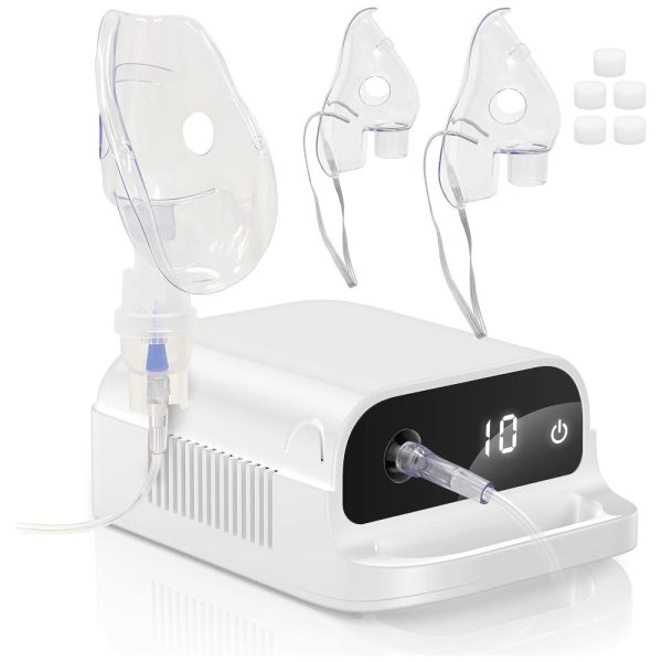 ectq6vdnkbpc0b_0 jpg - Nebulizador para Tratamento Respiratório em Adultos e Crianças com Display Digital e Baixo Ruído para o Uso Doméstico, 110V, Spriek, Branco