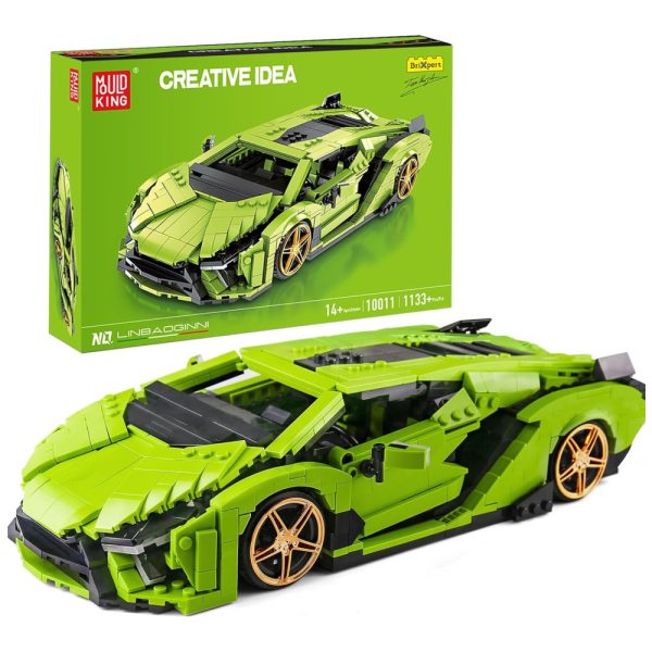 ectq6yxy6rkc0b_0 jpg - Kit de Construção Carro Esportivo Colecionável com 1133 Peças para Crianças e Adultos, Mould King 10011, Verde