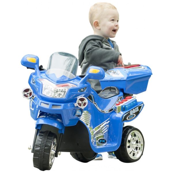 ectq772y19x60b_0 jpg - Moto Elétrica Infantil a Bateria 6V 3 Rodas com Sons e Luzes, Idade Rec 3 a 6 anos, LIL RIDER, Azul