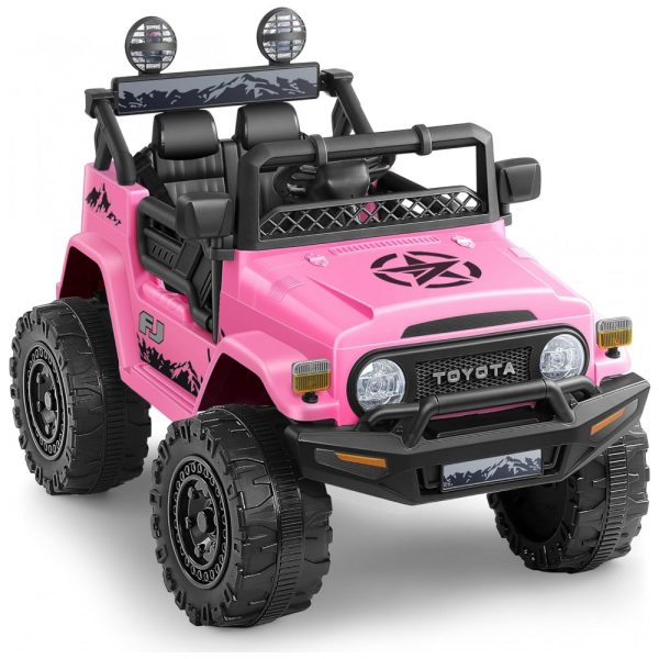 ectq7b5ybtbc0b_0 jpg - Carro Elétrico Infantil Toyota FJ40 a Bateria 12V com Luzes, MP3, 3 Velocidades, ELEMARA, Rosa