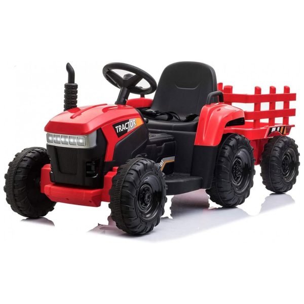 ectq7xnyqkc80b_0 jpg - Trator Elétrico Infantil com Motor Duplo e Luzes LED, para 3 a 6 Anos, TOBBI, Vermelho