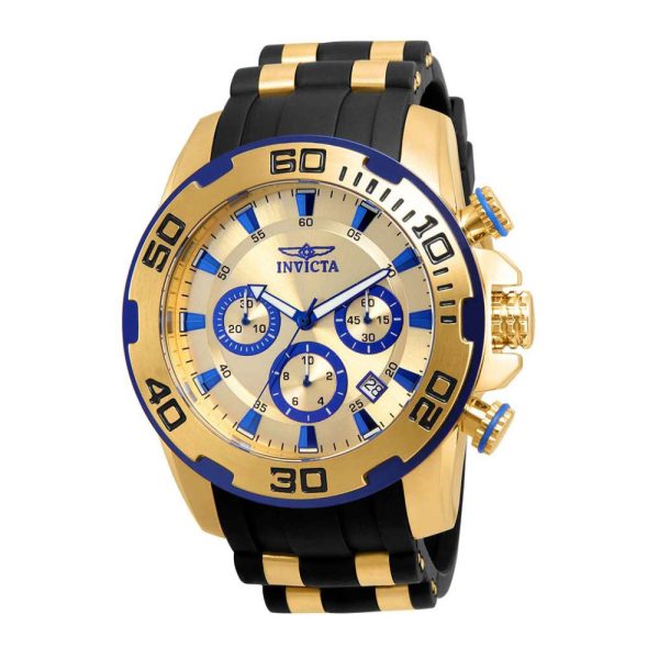 ectq80322_vni_0-1 jpg - Relógio Masculino Pro Diver SCUBA, Invicta 22308, Preto, Dourado e Azul