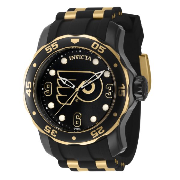 ectq80324_gz_vni_0-1 jpg - Relgio masculino Invicta NHL Philadelphia Flyers 48 mm, ouro e preto.