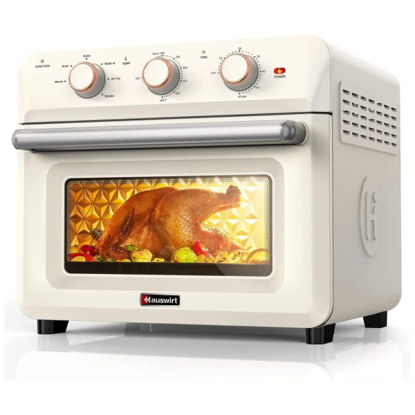 ectq8h87mjs80b_0 jpg - Forno Elétrico de Bancada 10 em 1, 25L com Função Air Fryer, Antiaderente e Livro de Receitas Digital, 110V 1600W, HAUSWIRT K5M, Marfim