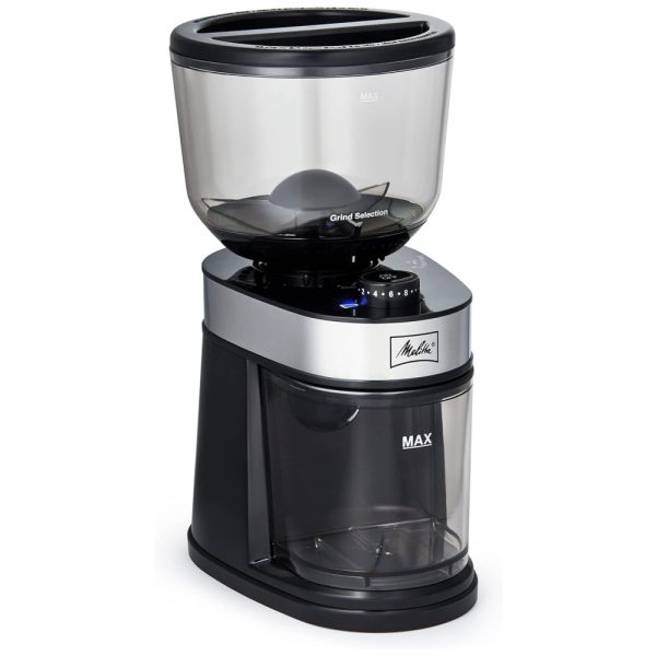 ectq8hr779x80b_0 jpg - Molino Moedor de Café 13 Níveis de Moagem até 250g Aço Inoxidável, 110v, MELITTA, Preto