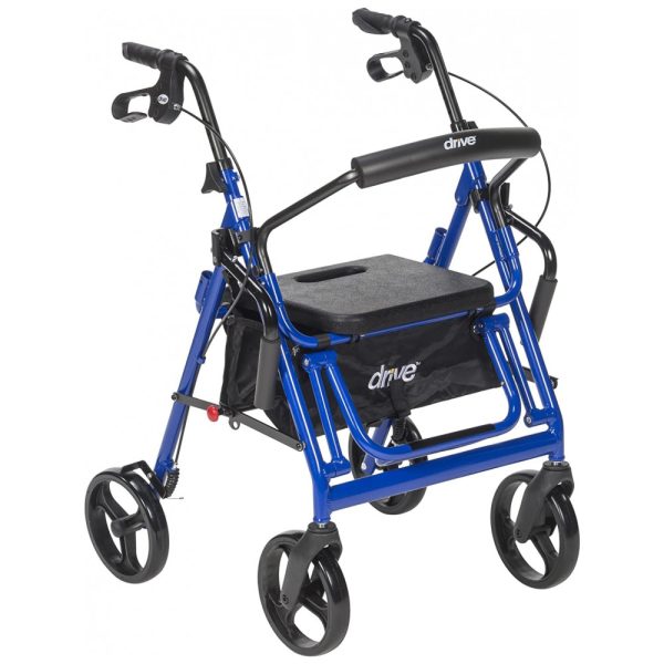 ectq8j1ywf100b_0 jpg - Andador para Idoso Dobrável até 136kg para Transporte com Rodízio, Drive Medical 795B, Azul