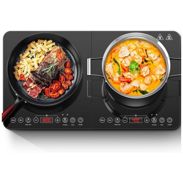 ectq8k94f2j90b_0 jpg - Cooktop de Indução Elétrico com Controle Independente dos 2 Queimadores, Temperatura Ajustável, Temporizador de 4H e Trava de Segurança, 110V, 1800W, Aobosi, Preto