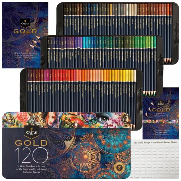 ectq8psfzv690b_0 jpg - Kit de Lapis Conjunto ístico com 120 Peças, CASTLE ART SUPPLIES CAS 120GCPT, Preto