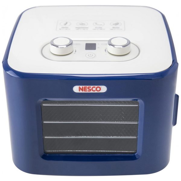 ectq9l7f79j90b_0 jpg - Desidratador de Alimentos com 4 Bandejas e Controle Digital em Aço Inoxidável 400W, 110v, NESCO FD 41B, Azul