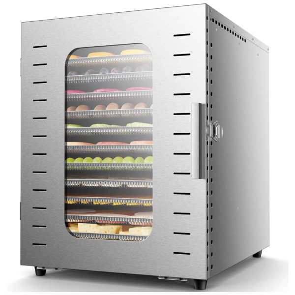 ectq9xkhvpnc0b_0 jpg - Desidratador de Alimentos com 12 Bandejas e temperatura de até 87 C, 110V 1200W, Ausegia, Prata