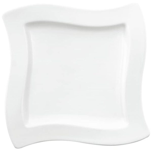 ectqarjr2o100b_0 jpg - Prato para Salada de 24 cm, Mais Elegância em Sua Mesa com Formato Quadrado e Material de Porcelana Premium, Villeroy Boch, Branco