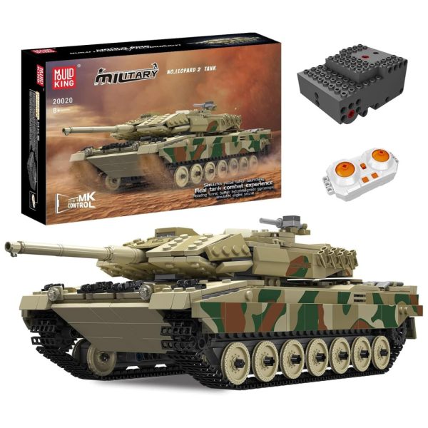 ectqb4nb755c0b_0 jpg - Kit de Construção Tanque Leopard 2 com 1091 Peças e Controle Remoto para Adultos, Mould King WX20020, Verde