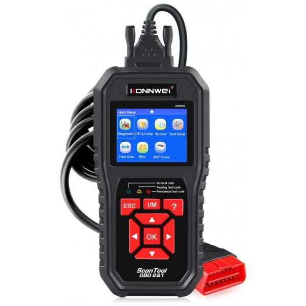 ectqb6t6mgp70b_0 jpg - Automotivo Profissional com Diagnóstico, Universal, 12V, KONNWEI OBD2 Scanner, Preto