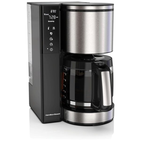 ectqbslplsfc0b_0 jpg - Cafeteira Programável 14 xícaras com Filtro Reutilizável e Reservatório Removível de 2L, 110V 1025W, Hamilton Beach, Preta