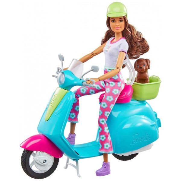 ectqc1l94gc90b_0 jpg - Fashionista Está Pronta para Qualquer Aventura com sua Roupa Estilosa e seu Amigo para Crianças de 3 a 7 Anos, BARBIE HGM55, Azul turquesa