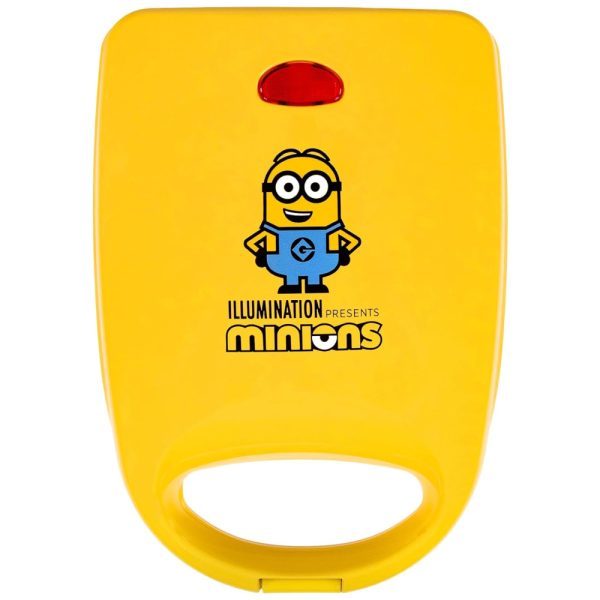 ectqc28yy7lc0b_0 jpg - Sanduicheira com Placas Antiaderente Temática Minions, 110V 520W, Uncanny Brands, Amarela