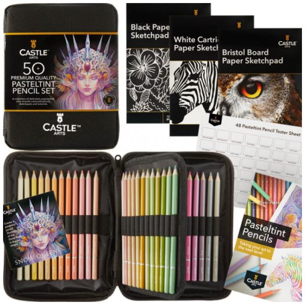 ectqd79d4w690b_0 jpg - Kit Lápis de Cor Profissional com Estojo 48 peças, Castle Art Supplies