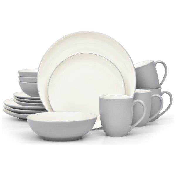 ectqdcjpqcgc0b_0 jpg - Aparelho de Jantar para Todas as Ocasiões com 16 Peças, Formato Redondo e Material de Cerâmica, Noritake, Cinza