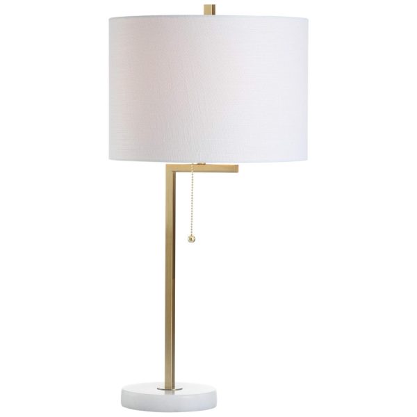 ectqdflq4wn70b_0 jpg - Abajur Luminária de Mesa em Metal e Mármore, Estilo Contemporâneo com 62 cm de Altura para Quarto, Sala de Estar e Escritório, 110V 60W, JONATHAN Y, Branco e Dourado