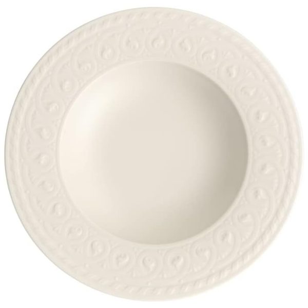 ectqe308x2000b_0 jpg - Prato para Sopa de 24 cm, Elegância e Praticidade em Sua Mesa com Formato Redondo e Material de Porcelana, Villeroy Boch, Branco