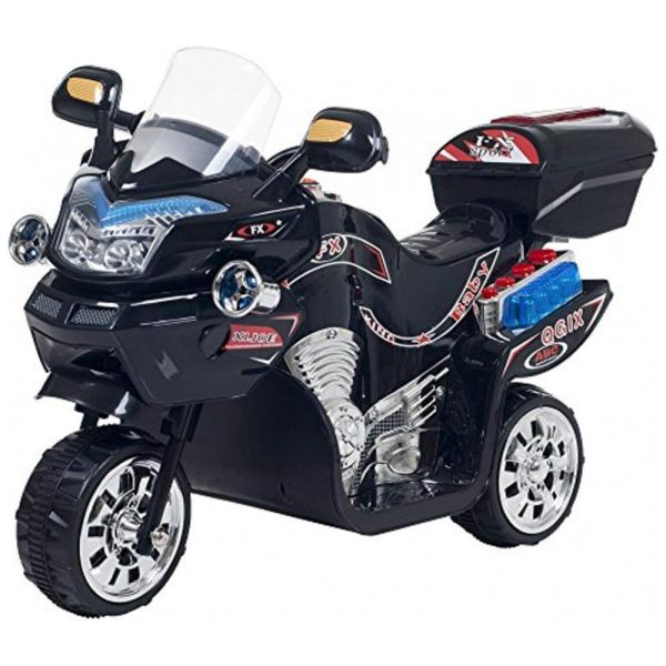 ectqej4hi6110b_0 jpg - Moto Elétrica Infantil a Bateria 6V 3 Rodas com Sons e Luzes, Idade Rec 3 a 5 anos, LIL RIDER, Preto