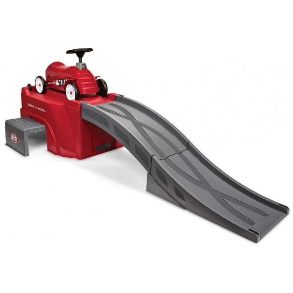 ectqfixdoxl10b_0-1 jpg - Carro de Corrida Divertido com Rampa para Crianças de 3 a 5 Anos, RADIO FLYER 606X, Vermelho