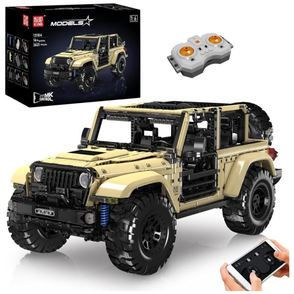 ectqfrxbpxmc0b_0 jpg - Kit de Construção Carro Wrange Off Road com 3621 Peças e Controle Remoto para Adultos, Mould King 13184, Marrom