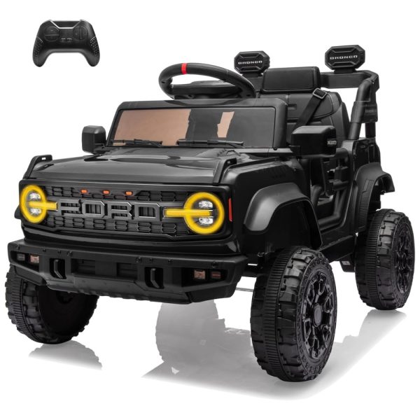 ectqfzvxqzcd0b_0 jpg - Carro Elétrico Infantil, Ford Bronco Raptor com Controle Remoto, 3 Velocidades, Suspensão nas 4 Rodas, Música via Bluetooth e Luzes LED, 12V, YOFE, Preto