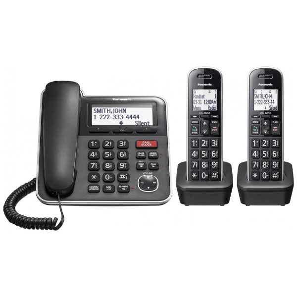 ectqg4vxwn290b_0 jpg - Telefone sem Fio com Secretária Eletrônica e Bloqueio de Chamada, 3 Unidades, PANASONIC KX TGB852B, Preto