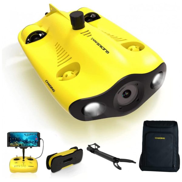 ectqg5vlmfmb0b_0 jpg - Drone Subaquático Atualizado com Câmera 4K UHD, Vídeo e Luz LED até 100 Metros, Chasing Gladius, Amarelo